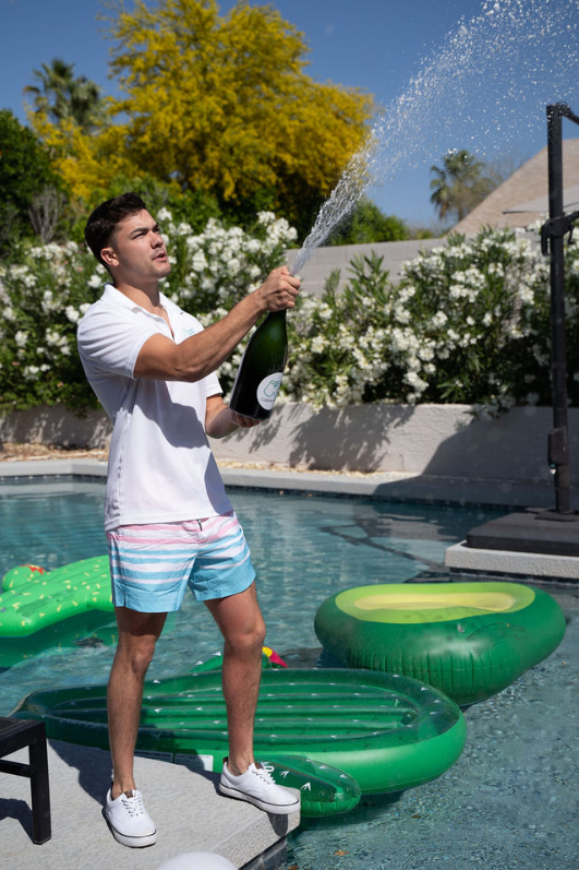 a person standing in front of water