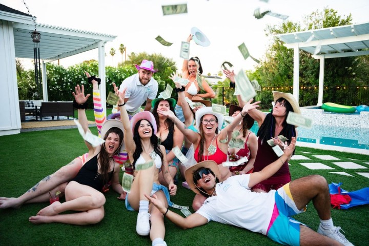 a group of people posing for the camera