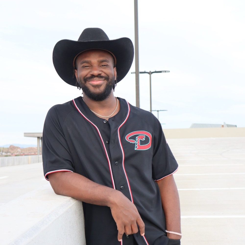 a man wearing a hat